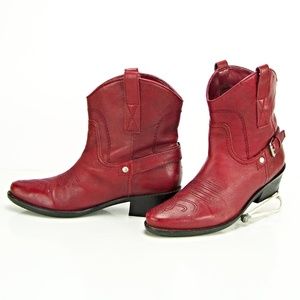 franco sarto red cowboy boots